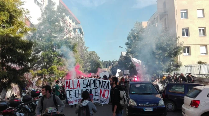 Sapienza dice NO: Corteo e riappropiazione verso il #27NO